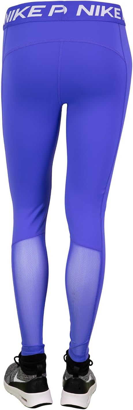 Nike Pro 365 Mid Waist Leggings Tights XS Blue/White, XS Blue/White
