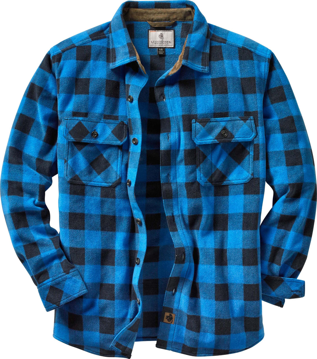Legendary Whitetails Navigator Fleece-Herrenhemd mit Knopfleiste, S Liberty Buffalo Plaid Blue
