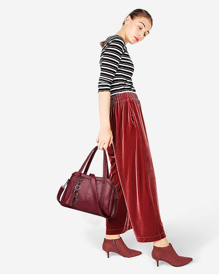 Coolives Damen Hobo Schultertasche Tasche mit Schultergurt Umhängetasche Handtasche aus PU-Leder EIN