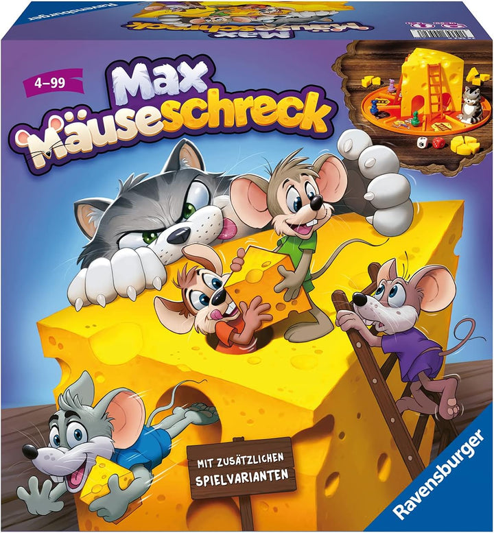Ravensburger 21325 - Plitsch Platsch Pinguin & Kinderspiele 24562 - Max Mäuseschreck - Würfelspiel f