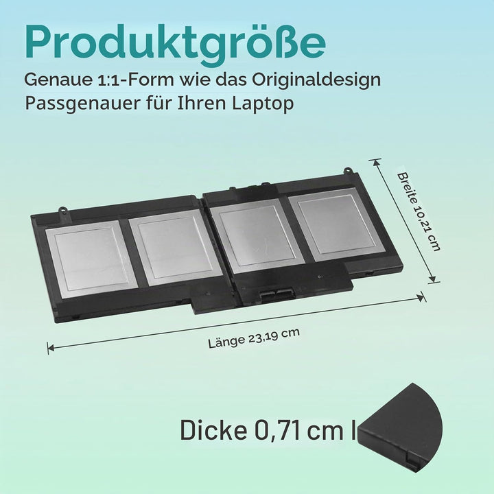 K KYUER 62WH 6MT4T Laptop Akku für Dell Latitude E5470 E5570 E5270 Precision 15 3510 Mobile Workstat