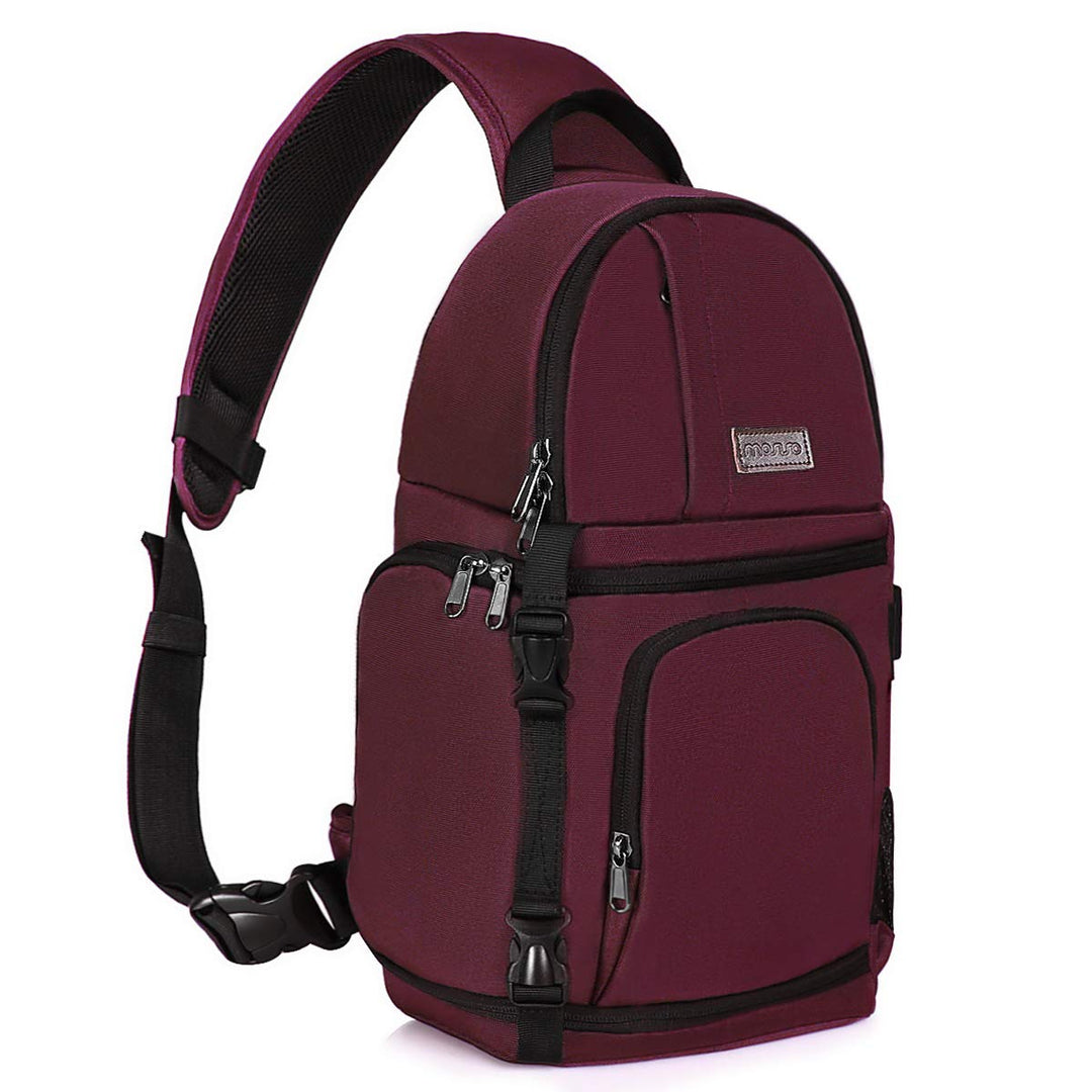 MOSISO Kameratasche Brust, DSLR/SLR/Spiegellose Kamera Rucksack Tasche Stossfester Fotografie Rucksa
