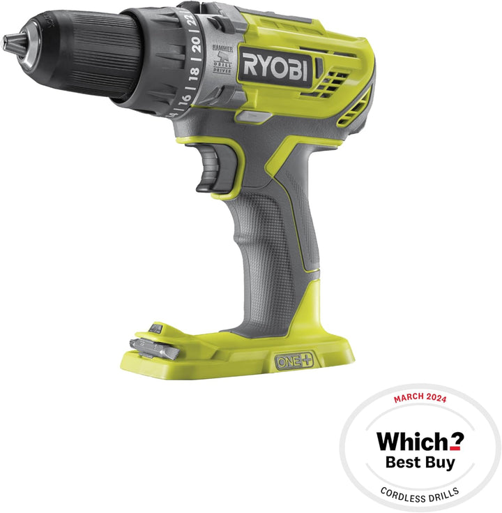 RYOBI 18 V ONE+ Brushless Akku-Schlagbohrschrauber RPD18BL2-0, max. Drehmoment 95 Nm, 24 Drehmomente