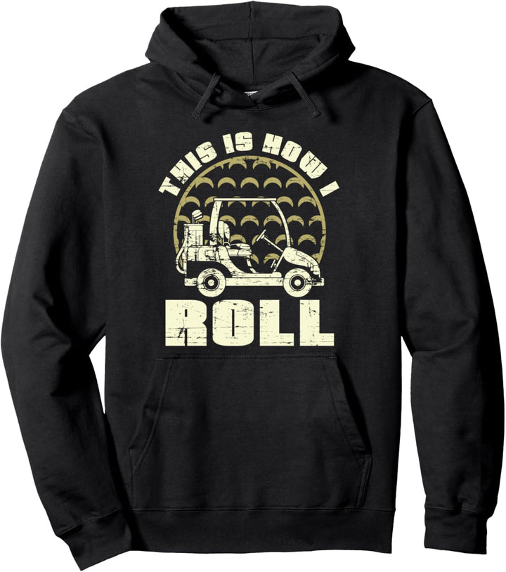 Golfplatz Golfkart Golfspieler So bin ich nun mal Golf Pullover Hoodie