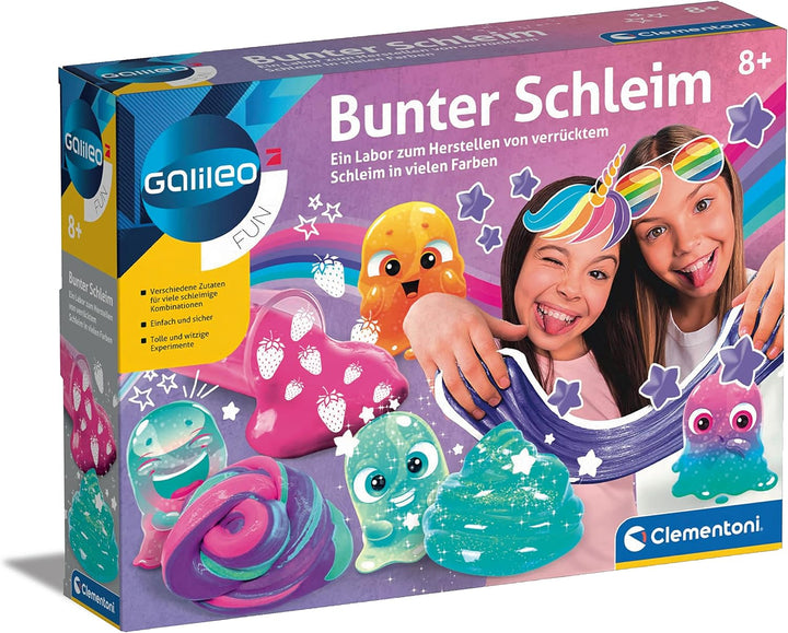 Clementoni Galileo Fun – Bunter Schleim, lustige Experimente mit klebrigen Glibber & glitzernden Sub