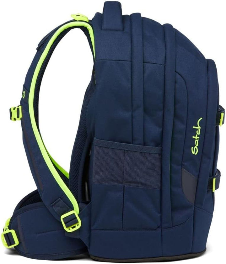 Satch Pack Schulrucksack Set 2tlg. mit Schlamperbox Toxic Yellow, Toxic Yellow