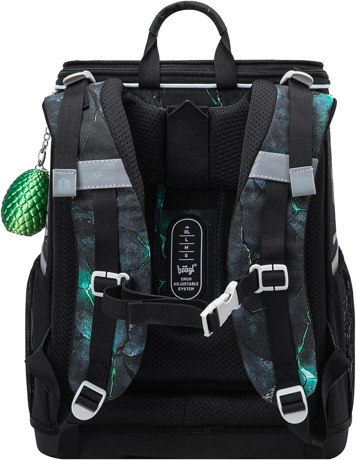 Baagl Schulranzen Jungen Mädchen für 1. Klasse - Ergonomische Schultasche für Kinder - Schulrucksack