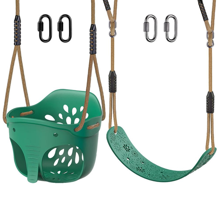 Dolibest 2er Schaukel Kinder, Indoor Outdoor Babyschaukel Weichen Plastik Schaukelsitz Spielplatz Ga