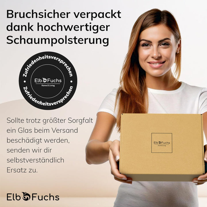 ElbFuchs® Gewürzgläser Set NEU | 6x 150ml [ LUFTDICHT & BPA-FREI ] Gewürzgläser rund mit Holzdeckel