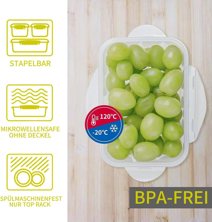 EASYLOCK 4PACK 180ML Kleine Dosen mit Deckel Plastik, Meal Prep Boxen, Mikrowellengeschirr, Auslaufs