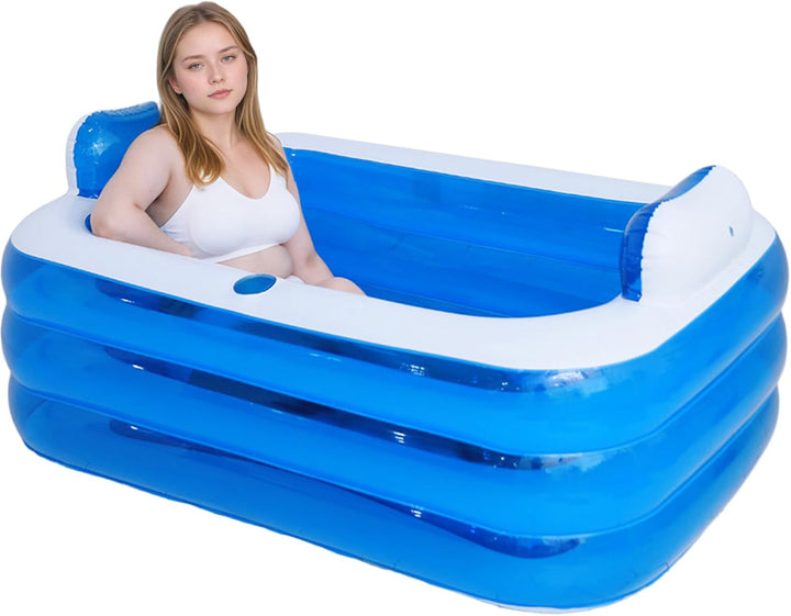 Verdickte aufblasbare PVC-Badewanne mit Wasserbechermund, bequeme faltbare aufblasbare Badewanne mit