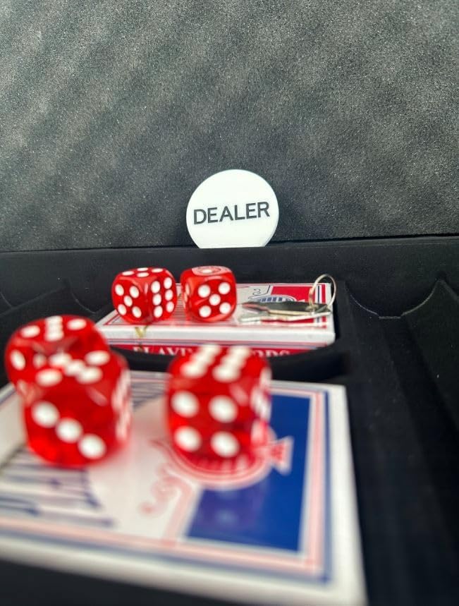 Girox klassisches Pokerkoffer Set 300 Chips - Aluminiumkoffer 38,7 x 23,5 x 6,5 cm - Pokerset mit 2