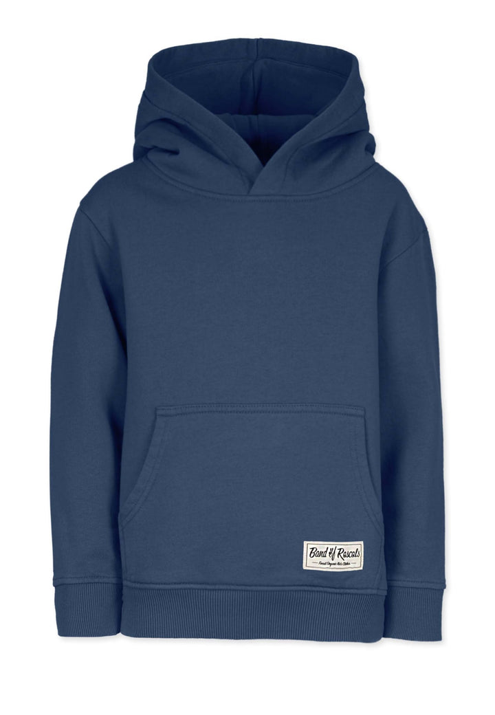 Band of Rascals Kinder Kapuzenpullover Plain aus Bio-Baumwolle 98-104 Blau, 98-104 Blau