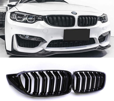 YIUBCZOQI F32 Nierengrill,Passend für BMW 4er F32 F33 F36 M4 2014-2020 Doppelsteg Front Nieren Kühle