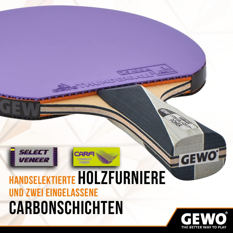 GEWO PS Blast Power Tischtennisschläger - ITTF genehmigter Profi-Tischtennisschläger, Allroundschläg