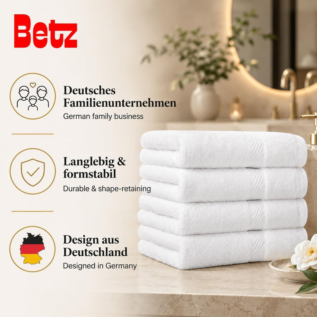 Betz 4 Stück Duschtücher Set Palermo Grösse 70x140 cm 100% Baumwolle Badetuch Duschhandtuch Sporthan