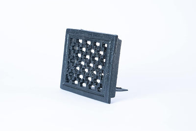 SEZAM Lüftungsgitter aus Gusseisen 15,5 x 2,3 x 12 cm, für Kachelöfen, Holzbacköfen & Kamine - Warml