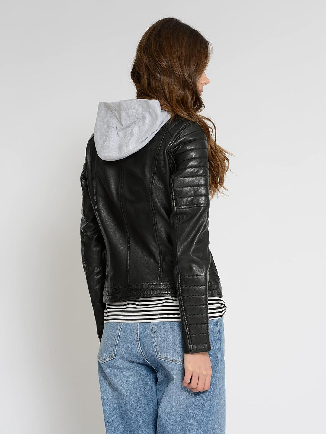 MUSTANG Damen Lederjacke 31022111 S Schwarz, S Schwarz
