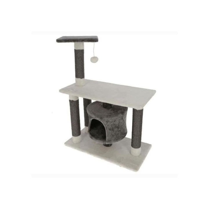 Kerbl Pet Kratzbaum Jade Darklight, Katzenbaum für kleine bis mittelgrosse Katzen, Mit Sisalsäulen/H