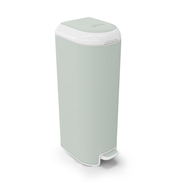 Diaper Genie Platinum Edelstahl Windeleimer mit Fusspedal, neuartiges System mit abreissbaren Beutel