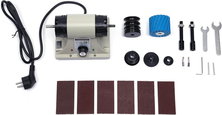 SHZICMY Elektrisch Leder Poliermaschine Schleifmaschine 350W Leder Gummi Polierer mit Palisander Sch