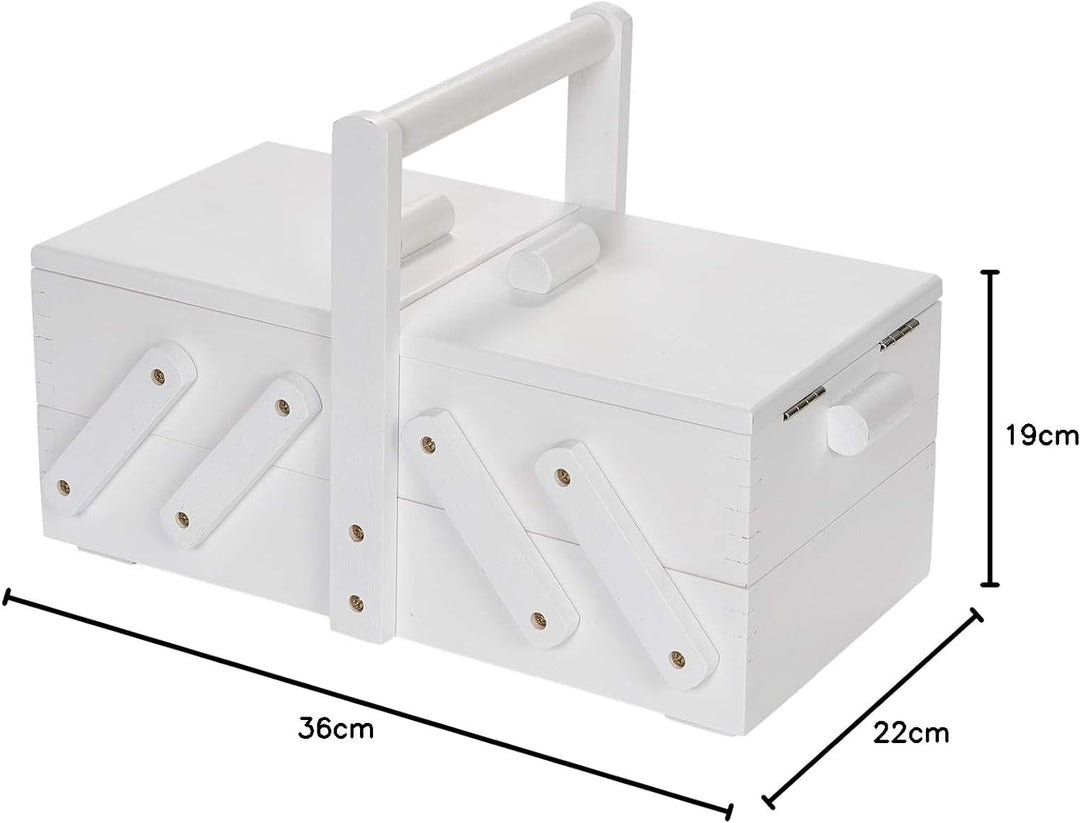 Prym 612579 Nähkasten/Nähkästchen Holz S, weiss