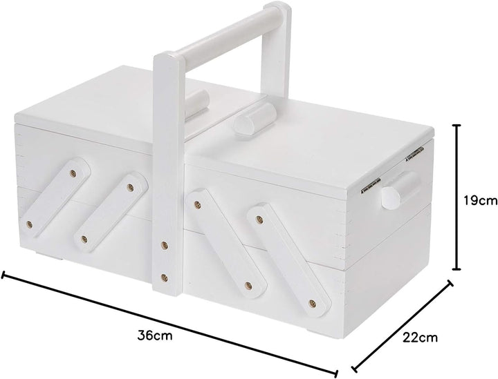 Prym 612579 Nähkasten/Nähkästchen Holz S, weiss