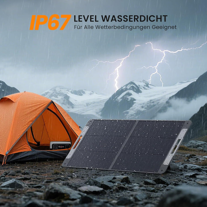 110W 19.8V Solarpanel Faltbar, N-Type 16BB Tragbares Monokristalline Solarmodule,USB-A (3.0) & USB-C
