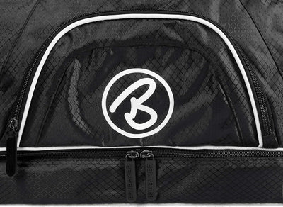 BRUBAKER 'Medium Base' Sporttasche 52 L mit grossem Nassfach als Bodenfach + Schuhfach - Schwarz Sch