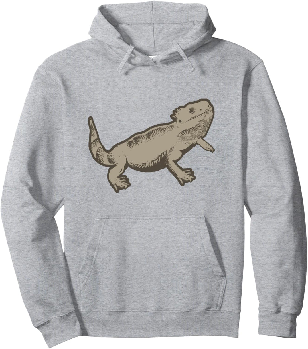 Süsser bärtiger Drache Pullover Hoodie