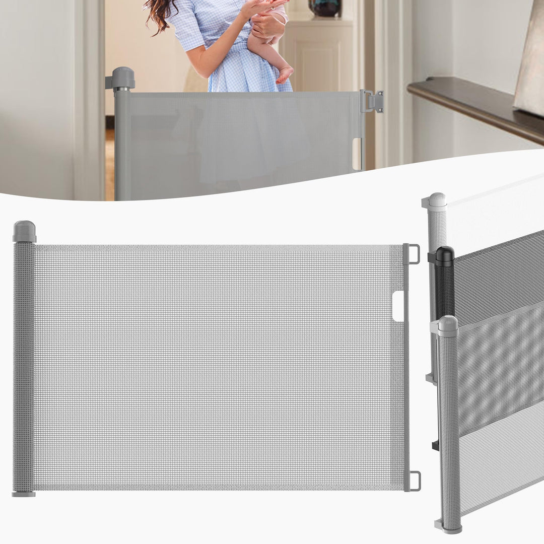 LZQ Türschutzgitter Treppenschutzgitter Roll für Babys und Haustiere, 0-150cm, 87 cm Hoch Baby Abspe