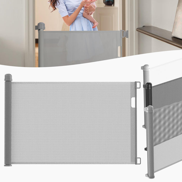 LZQ Türschutzgitter Treppenschutzgitter Roll für Babys und Haustiere, 0-150cm, 87 cm Hoch Baby Abspe