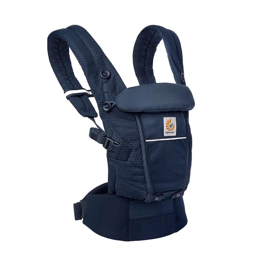 Ergobaby Adapt Babytrage für Neugeborene ab Geburt, 3-Positionen SoftFlex Mesh Ergonomische Babybauc