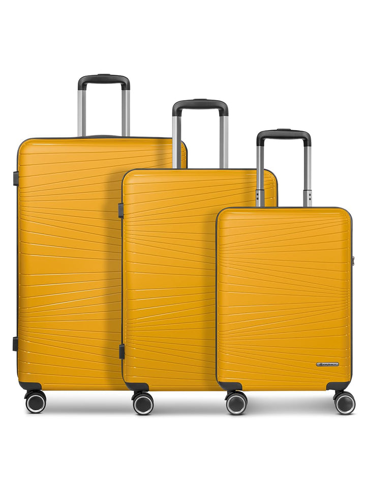 Franky Dallas 3.0 Hartschalen-Trolley mit 4 Rollen Koffer Set 3 Teilig | Ausgestattet mit TSA-Schlos
