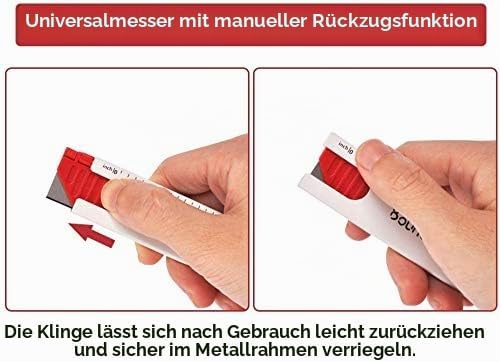 UCEC 6 Stück mini universal Sicherheits-Messer Cuttermesser mit automatischem Klingen-Rückzug, im Ta