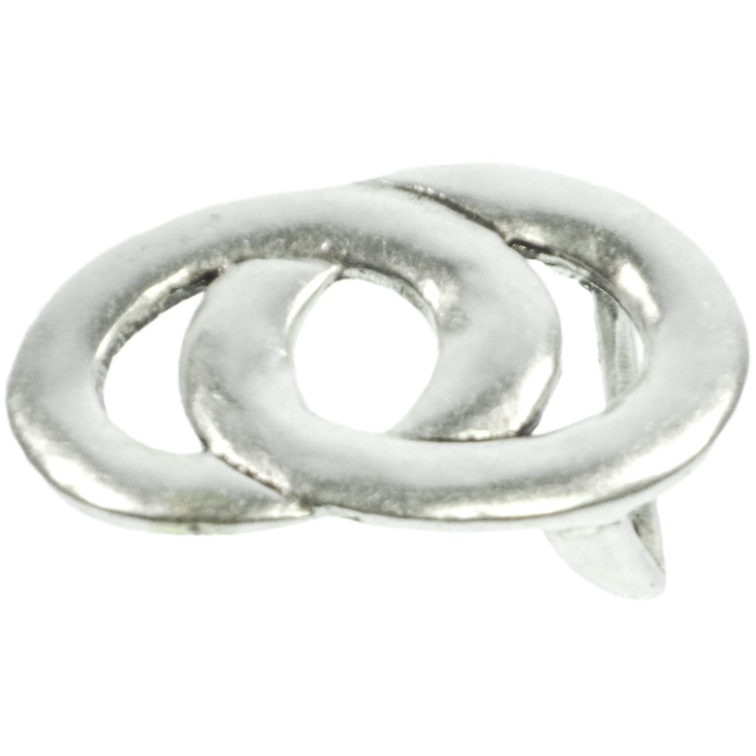 Luca Kayz Damen-Gürtelschnalle Wechselschliesse unregelmässe Ringe 4cm 7.5cm Silber