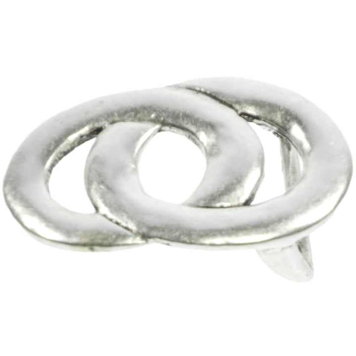 Luca Kayz Damen-Gürtelschnalle Wechselschliesse unregelmässe Ringe 4cm 7.5cm Silber