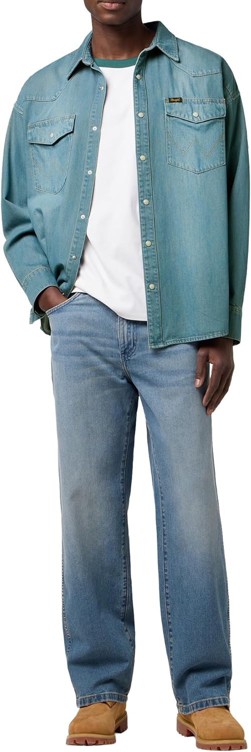 Wrangler Herren Western Shirt Shirt XL Authentic Medium, XL Authentic Medium