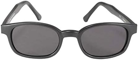 KD's - Sportliche und Motorrad-Sonnenbrille, mattschwarz, X 10010 – Herren & Damen - Smoke - Schwarz