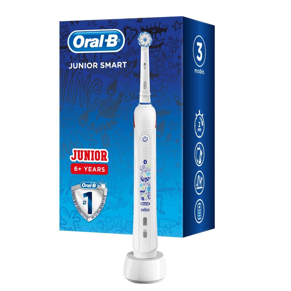 Oral-B Junior Smart Elektrische Zahnbürste/Electric Toothbrush für Kinder ab 6 Jahren, 3 Putzmodi &