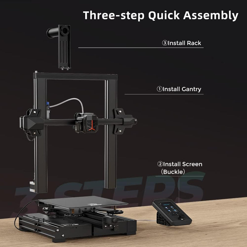 Creality Ender 3 V2 Neo 3D Drucker mit CR Touch Autonivellierung, Vollmetall-Extruder, PC-Federstahl