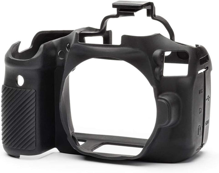 easyCover - Silikon Kameratasche - Schutz für Ihre Kamera - Canon 90D - Schwarz