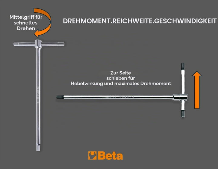 Beta 951/S14 Stiftschlüsselsatz (variables Schraubendreher-Set 14-teilig, 2-14 mm, mit T-Griff, Sech