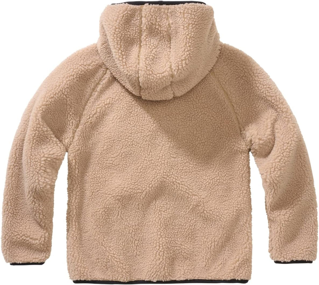 Brandit Kids Teddyfleecejacket Hood, Viele (Tarn-) Farben, Grössen 122 bis 176 122-128 Camel, 122-12