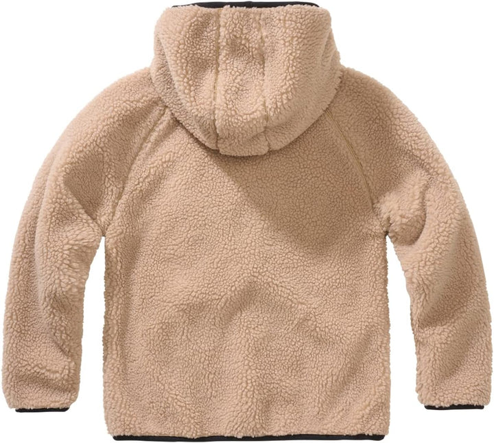 Brandit Kids Teddyfleecejacket Hood, Viele (Tarn-) Farben, Grössen 122 bis 176 122-128 Camel, 122-12