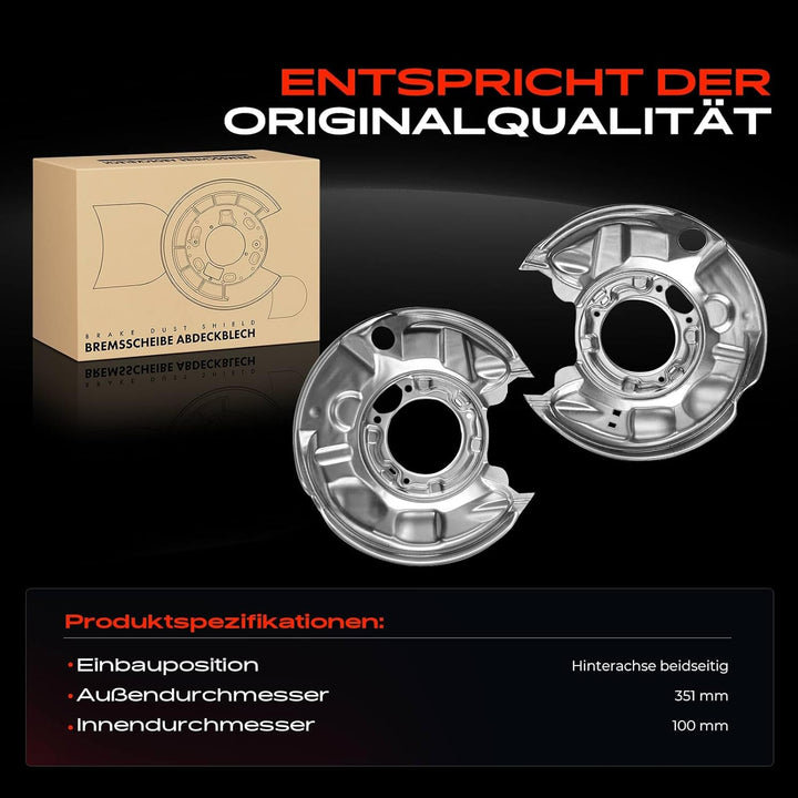 Frankberg 2x Ankerblech Bremsscheibe Hinten Kompatibel mit C-Klasse W203 S203 CLC-Klasse CL203 CLK C