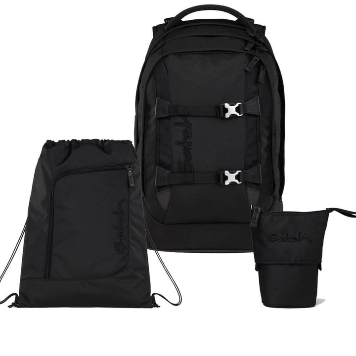 Satch Pack Pencil Slider Light Edition Schulrucksack Set 3tlg. inkl. Sportbeutel (Nordic Black), Nor