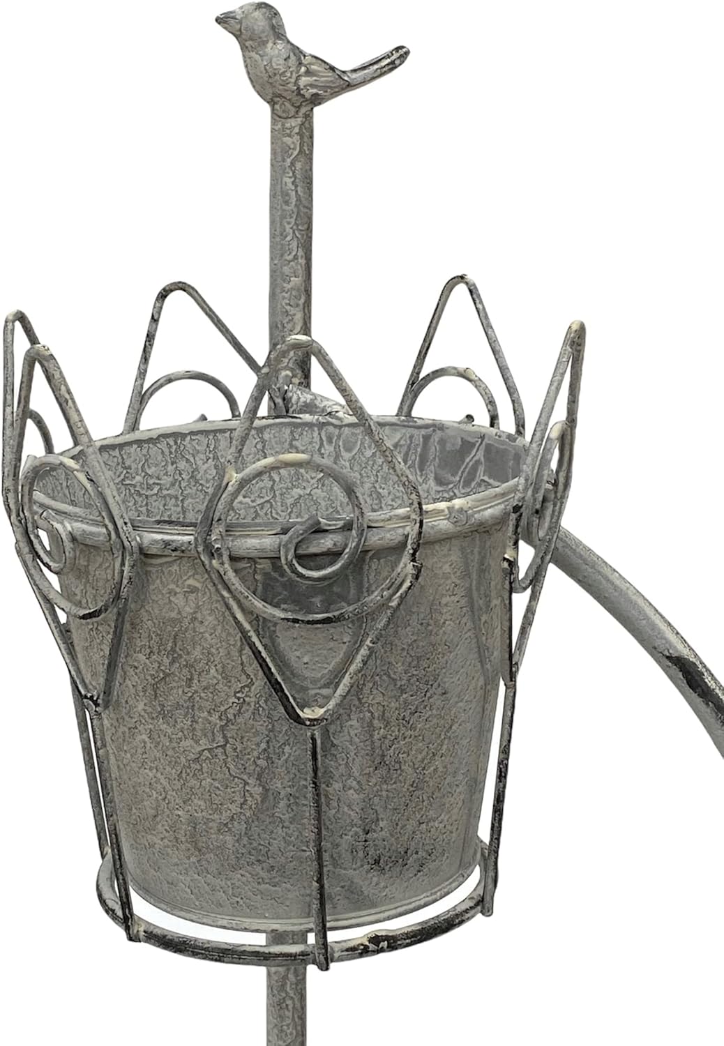 DanDiBo Blumentreppe Innen Metall Weiss Grau Rund 75 cm Blumenständer mit 3 Töpfe 96131 Blumenstände