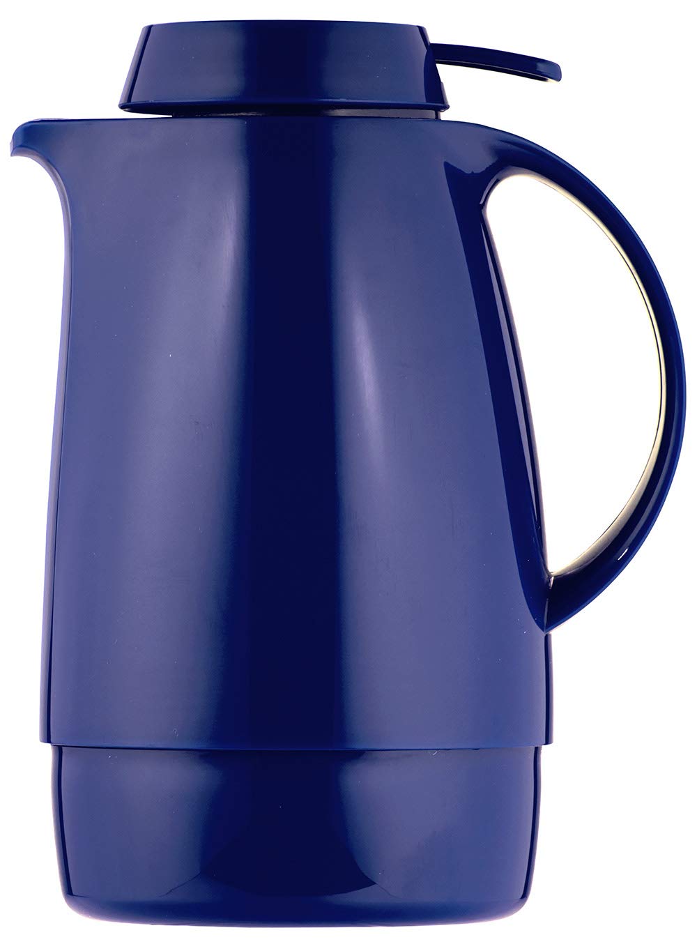 Helios Servitherm Thermoskanne Dunkelblau 0,6L – 6h Heiss - Hält Getränke heiss & kalt – Einhandbedi