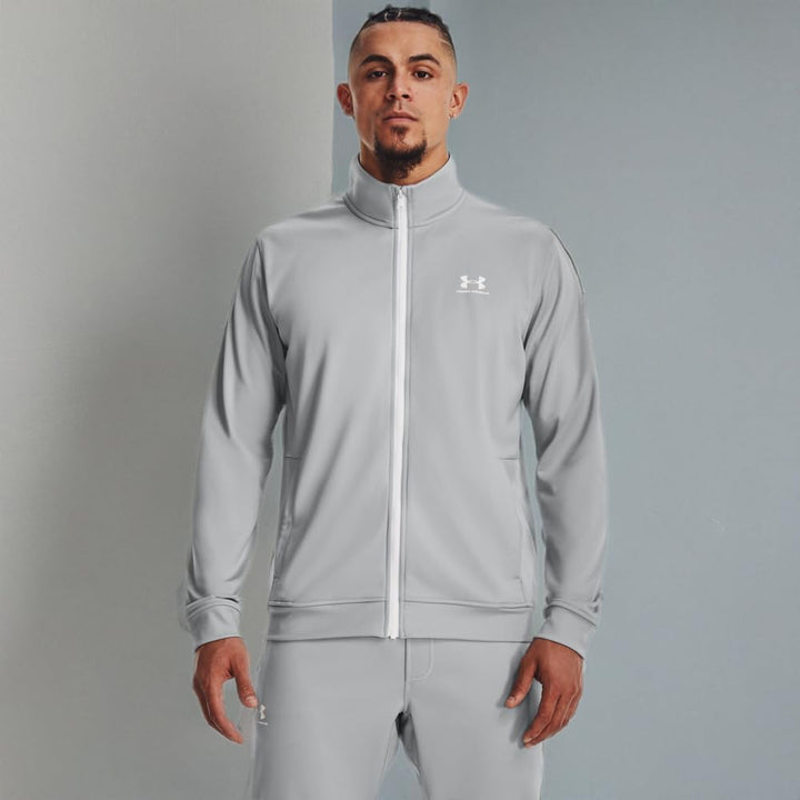 Under Armour Herren Sportstyle Tricot Jacke Sweatshirt XS Modgrau/weiss, XS Modgrau/weiss